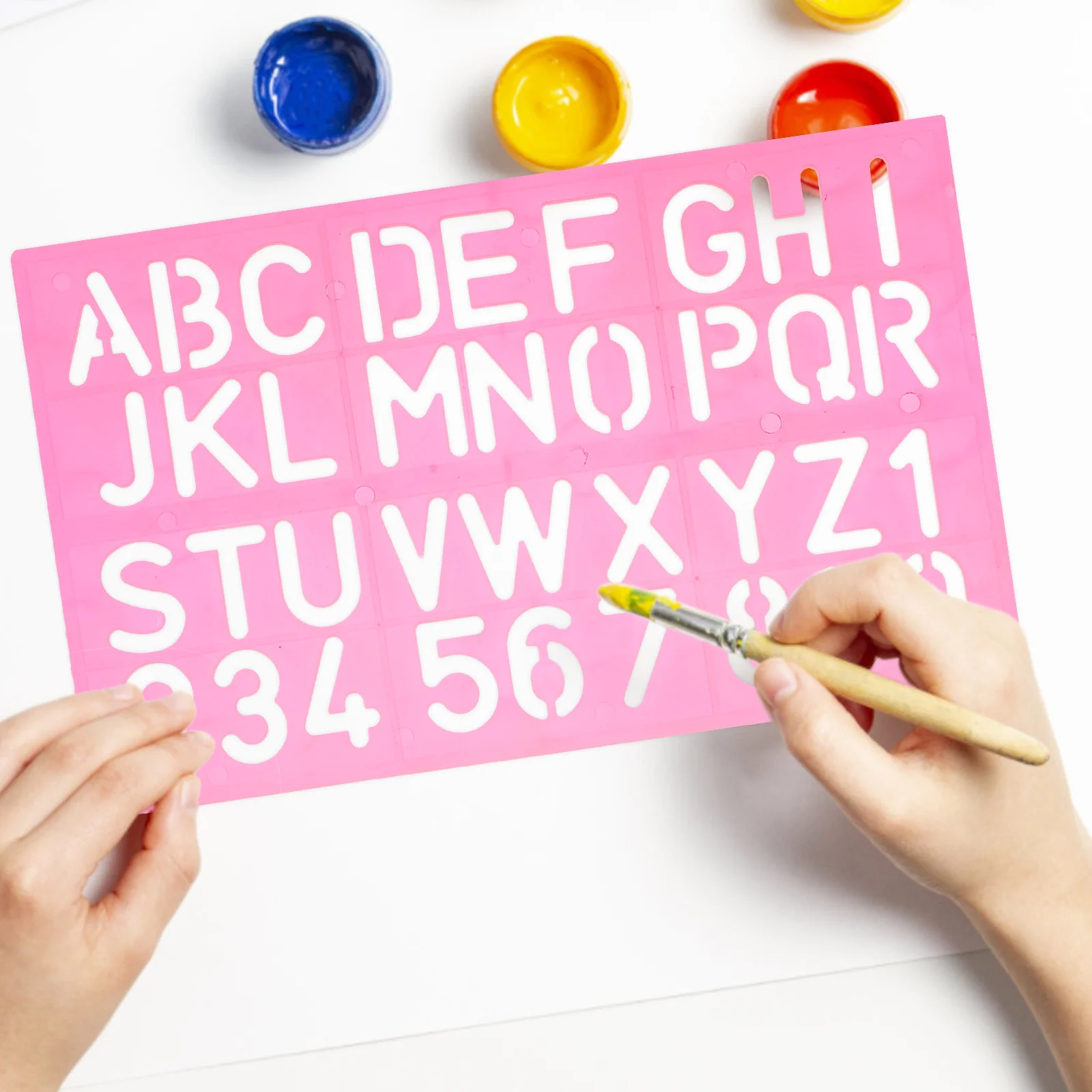 4 Pcs Digital Letter Caliper Alphabet Learning Playthings Lettering Number Board Educational Toy Tracing Plastic Child