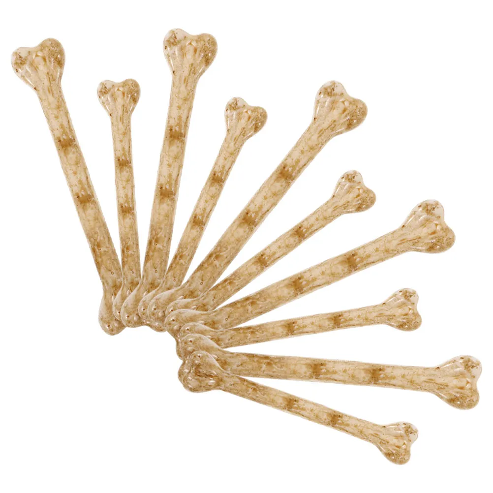 

10Pcs Simulated Halloween Bone Props Realistic Design Pre-Holed for Easy Threading DIY Decor Crafts Bone Necklace