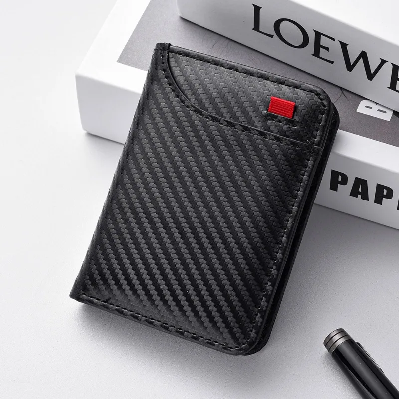 Herren Neue Business Slim Soft Wallet aus PU-Leder, Mini-Kreditkartenetuis, Kartenhalter, dünne, kleine, kurze Geldbörsen