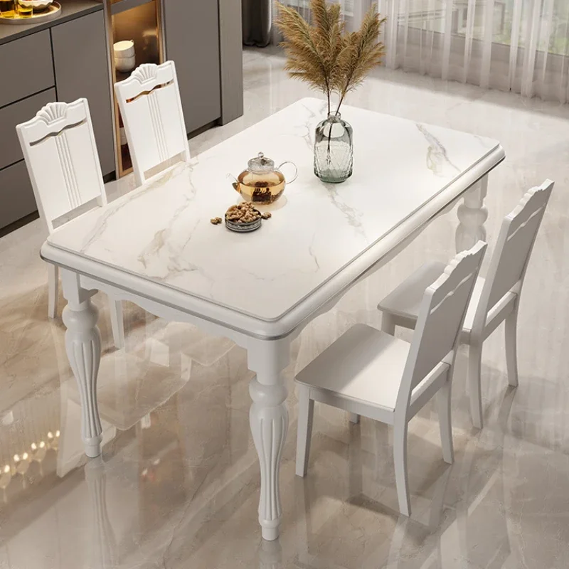 

Heat Resistance Luxury Dining Table Restaurant Floor Salon Accessories Dining Table Kitchen Storage Juegos De Comedor Furnitures