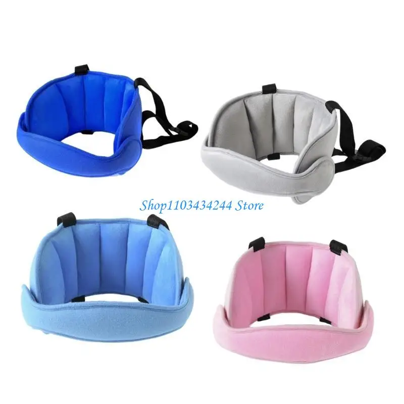 Child Carseat Headrest Band for Long Journey Soft Breathable Baby Head Support Cushion Fixing Strap Belt Easy to Use