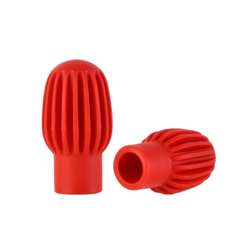 2 Pieces Drum Mute Drumstick Silent Tip Silicone Drumstick Practice Tip for Drum