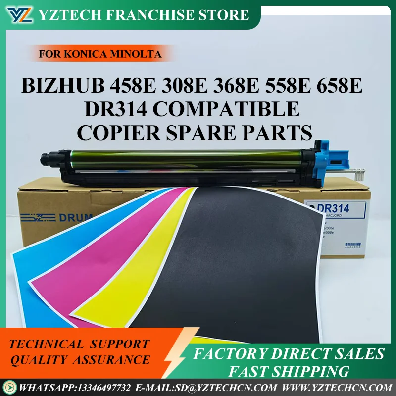 

1pcs DR314 Drum Unit Spare Parts For Konica Minolta Bizhub 458e 308e 368e 558e 658e Compatible Copier