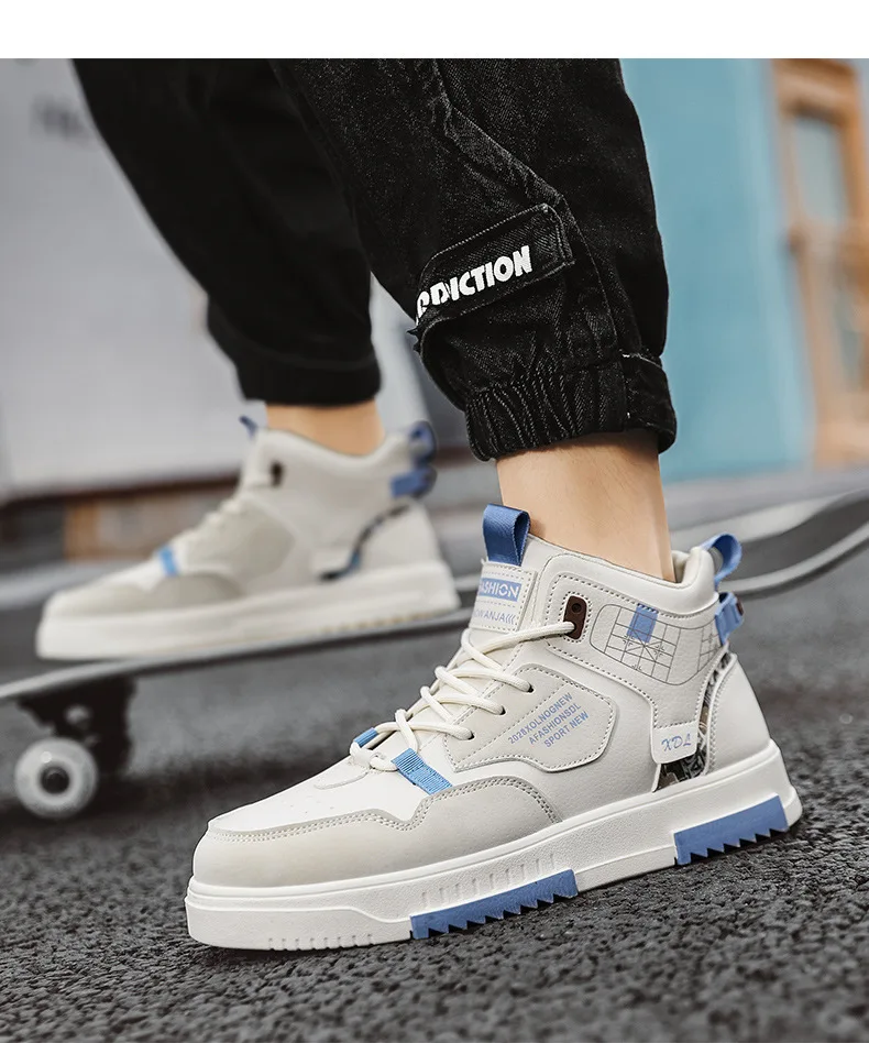 

Мужская повседневная обувь, модная спортивная обувь, высокие кроссовки на шнуровке, легкие, удобные и дышащие прогулочные кроссовки, sui.