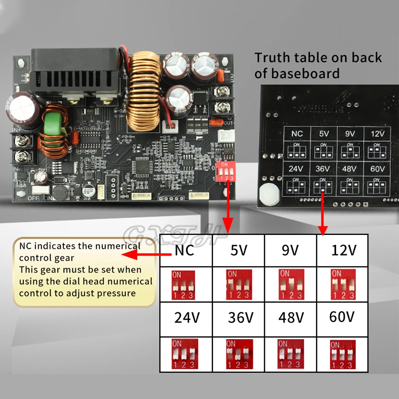 20A/1200W 15A/900W 6-70V To 0-60V CV CC Step Down Module CNC Adjustable DC Regulated Power Supply Maintenance