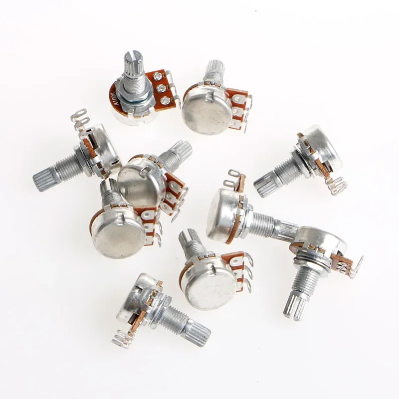 5Pcs Durable A100K OHM Tone Guitar Potentiometer 16mm Base Guitar AccessoriesHigh Quality