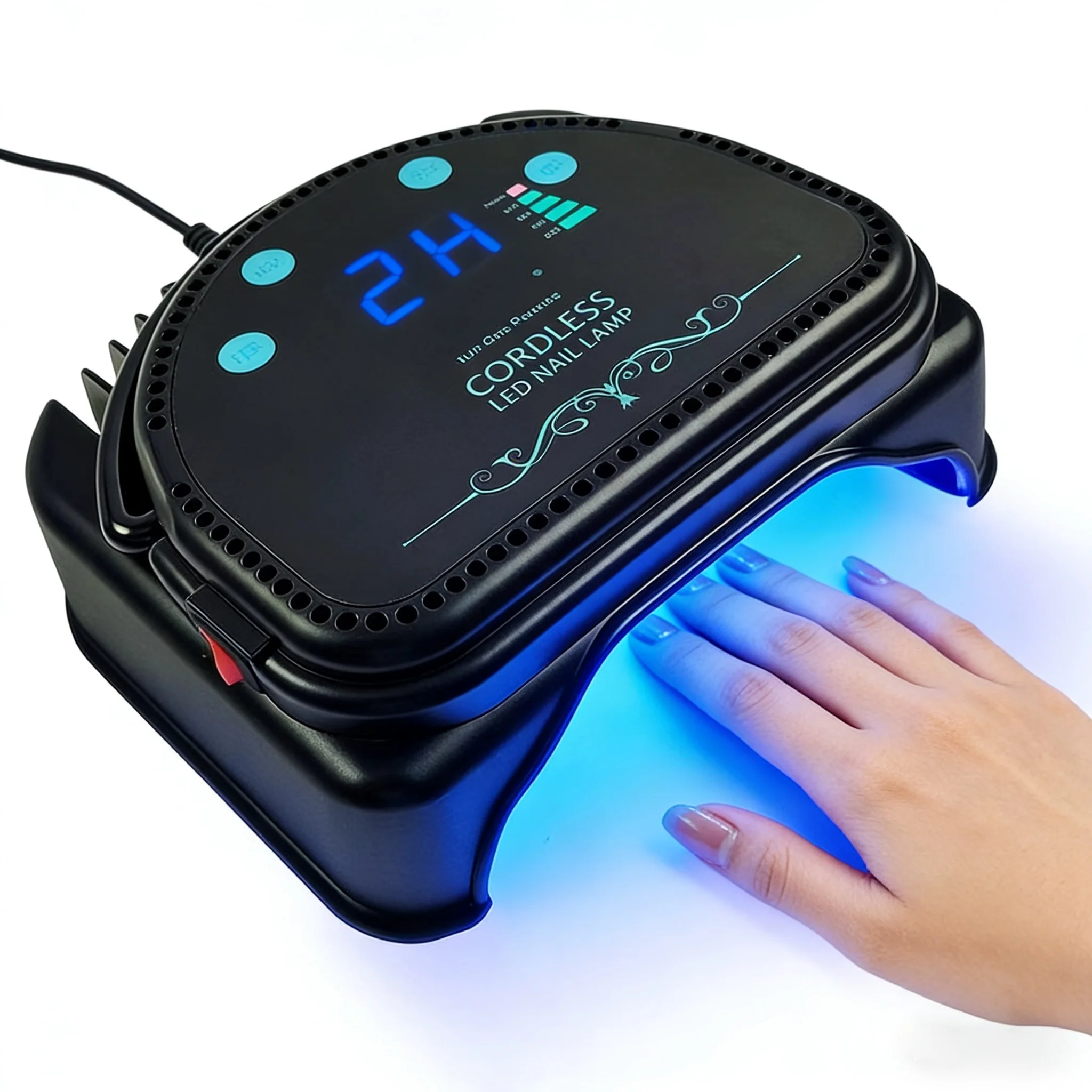 IBELIEVE 15S Nail Dryer Cordless Led UV Lamp 64W LCD Nail Supplies Professionals  Pedicure Manicure Portable Handle Polish Light