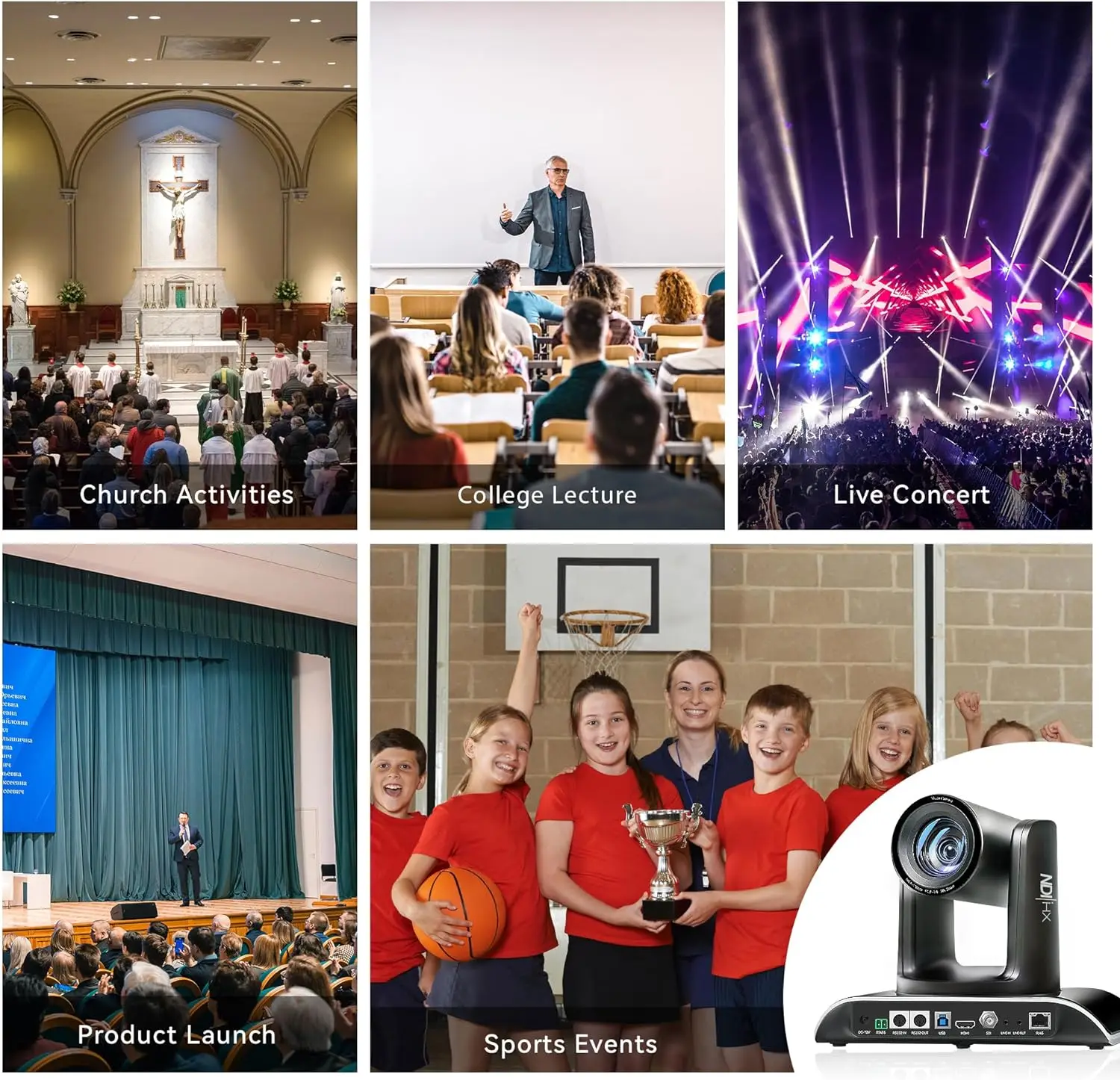 30倍光学ズームPTZカメラ 大型プロフェッショナルビデオ会議システム HD-MI USB SDI RJ45接続 1080p AIトラッキング POE