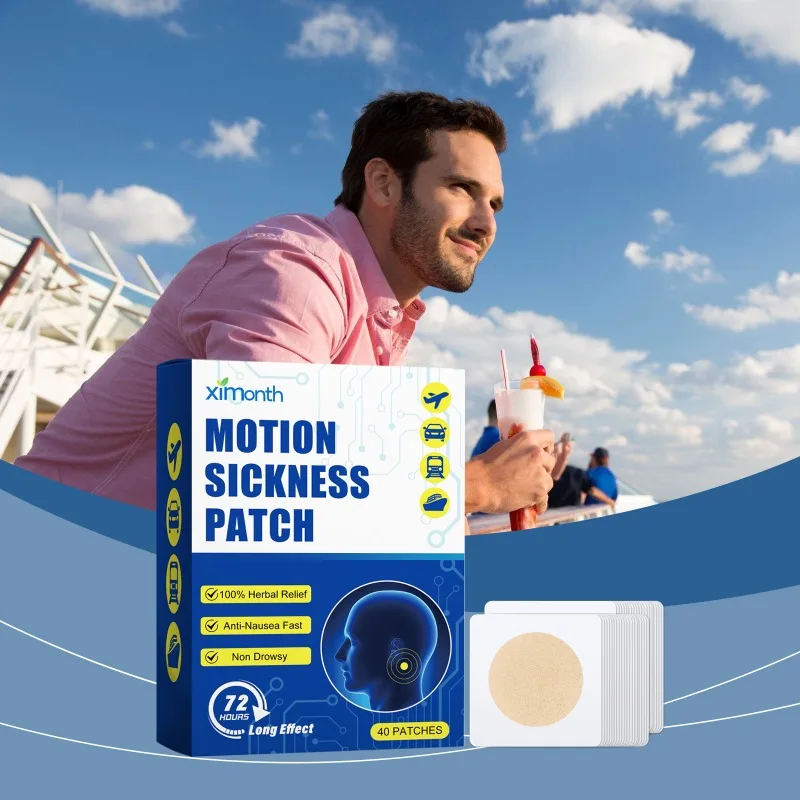 Motion Sickness Patch Relieve Tinnitus Car Sickness Seasickness Dizziness Discomfort Travel Standing Portable Ear Care Stickers