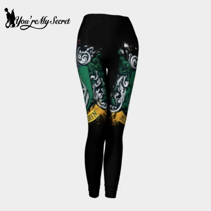 

[You\'re My Secret] Fashion Cartoon 3D Printed Women Legging Mid Waist Female Fitness Pants Seamless Black Comics Punk Trousers