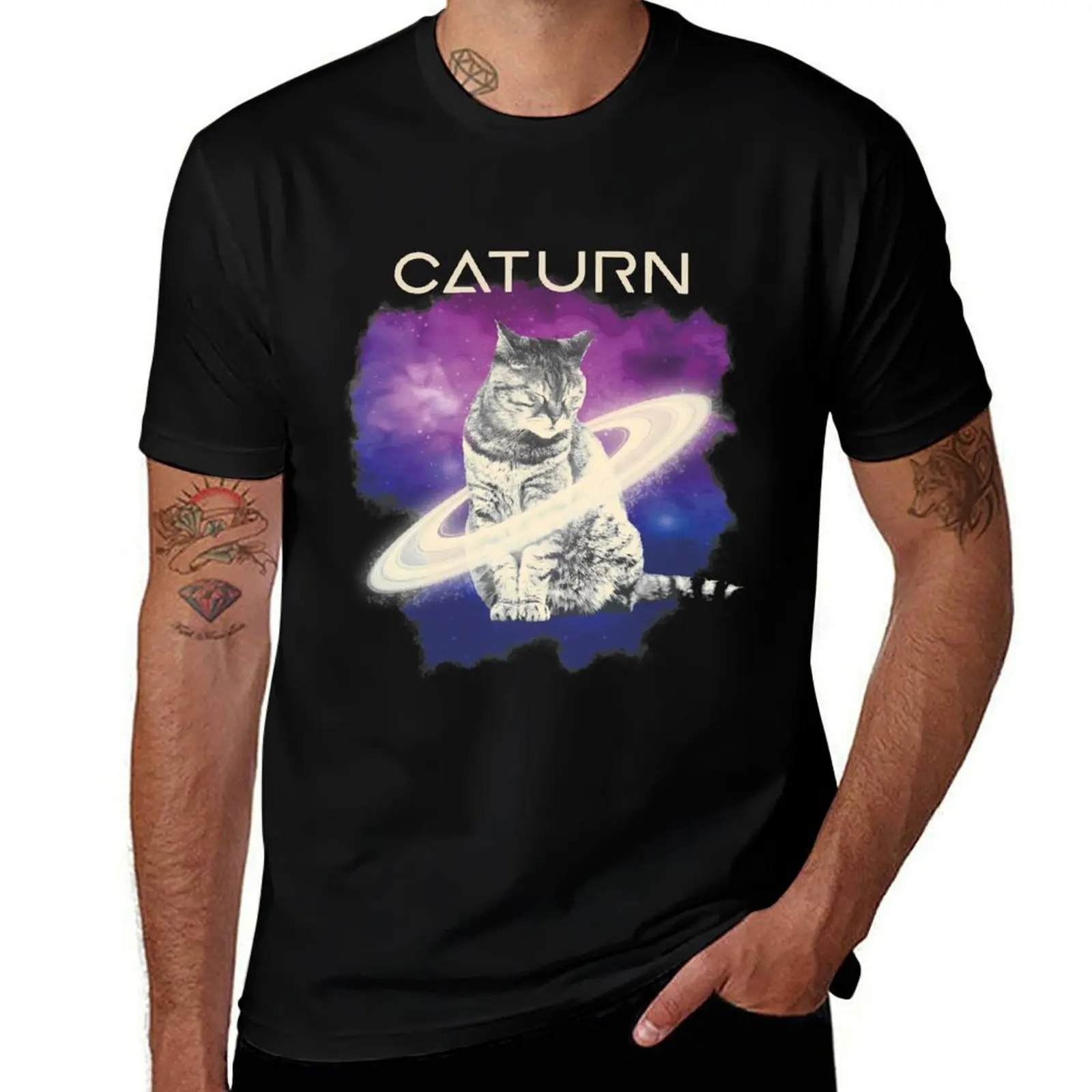 

Space Galaxy Cat Caturn T Shirt - Funny Kittens Lover Gifts T-Shirt funny t shirts dark humor mens graphic t shirts T-Shirt