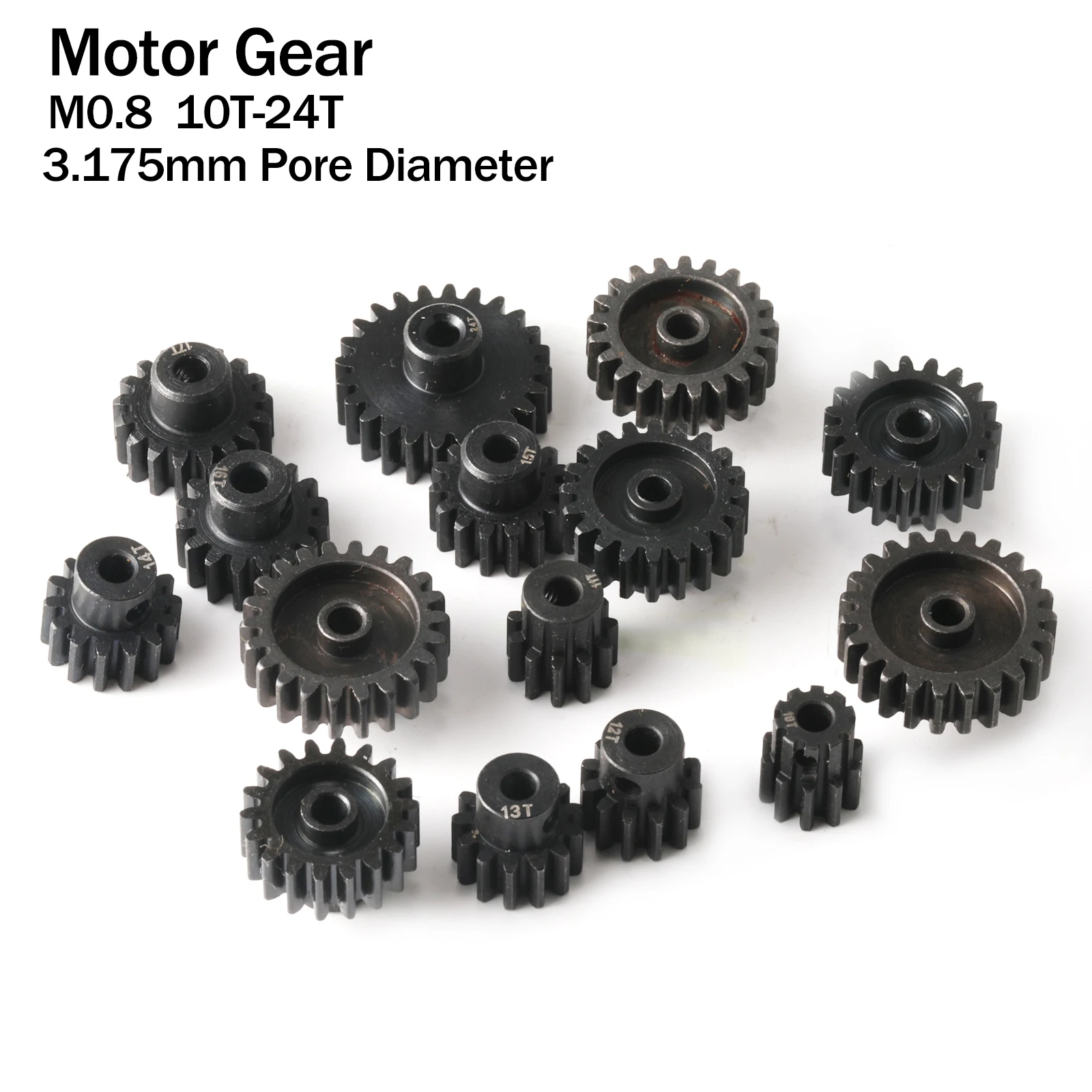 Металлическая шестерня M0.8 3.175 мм для радиоуправляемой модели автомобиля 1/10 10T 11T 12T 13T 14T 15T 16T 17T 18T 19T 20T 21T 22T 23T 24T Металлическая шестерня Металлическая шестерня M0.8 3.175 мм для радиоуправляемой модели автомобиля 1/10 10T 11T 12T 13T 14T 15T 16T 17T 18T 19T 20T 21T 22T 23T 24T Металлическая шестерня