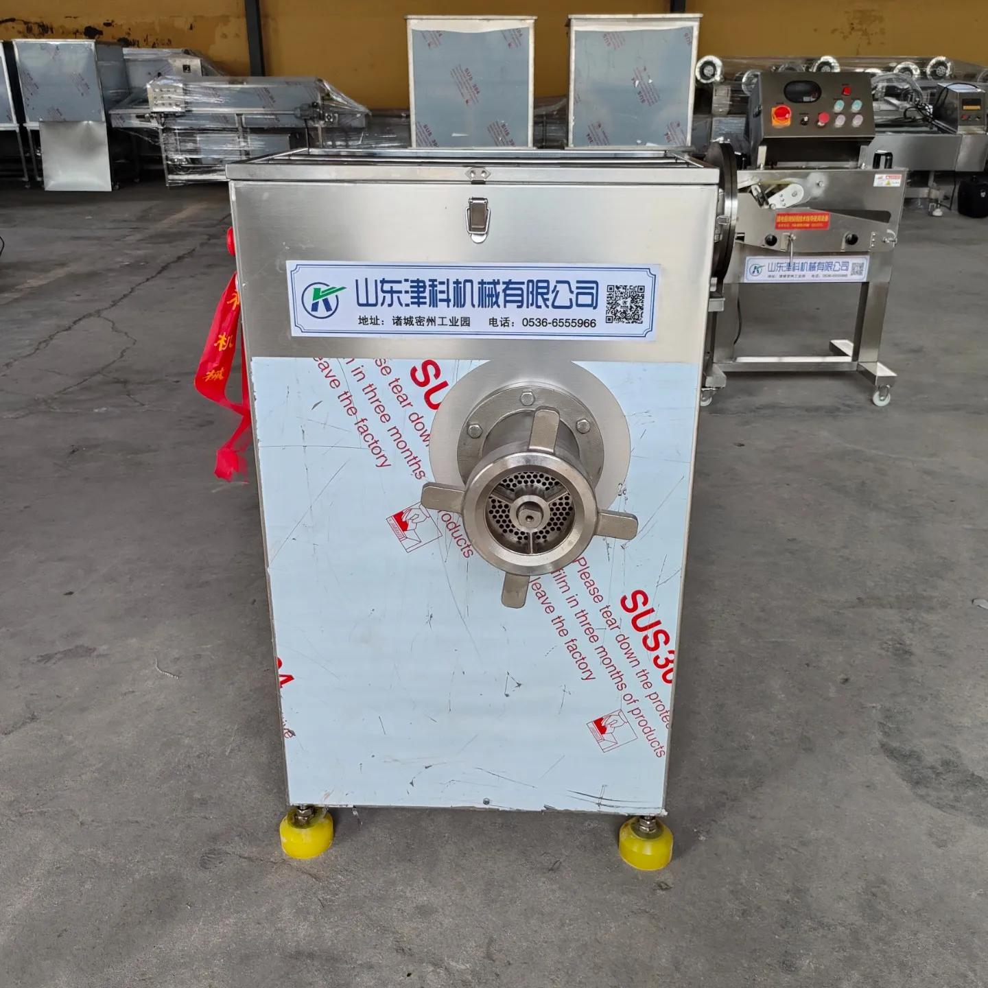 Máquina picadora de carne industrial, moedor de carne congelada, carne de porco, cabra, máquina de moer salsicha