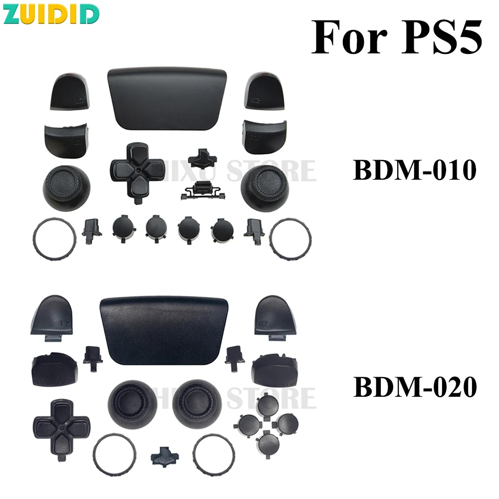 1Set Replacement Buttons Set D-Pad L1 R1 L2 R2 Trigger Button Key Accent Ring For PS5 BDM-010 BDM-020 V1 V2 1.0 2.0 Controller