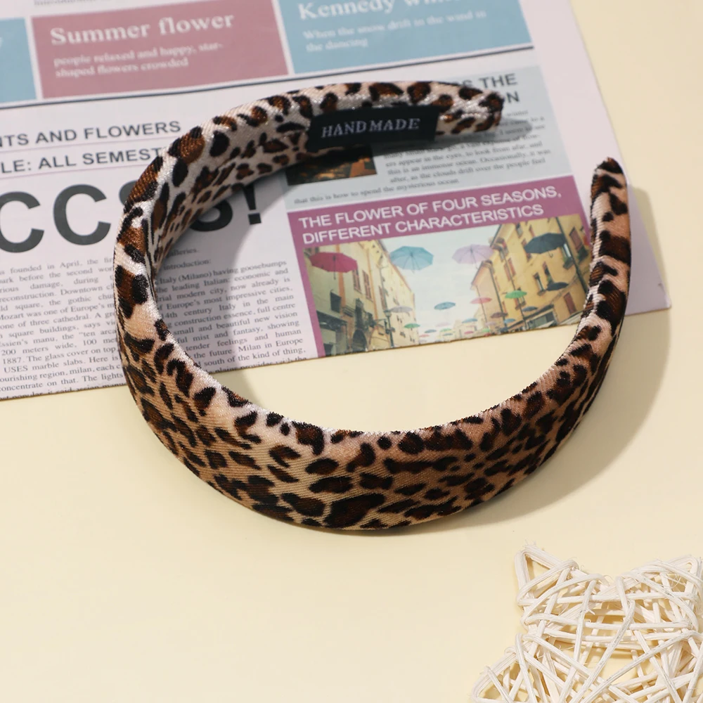 1Pcs New Fashion Hair Hoop Hair Bands for Kids Girls Leopard Printed Headbands Designer Wide Hairband Hair Accessories Headwear