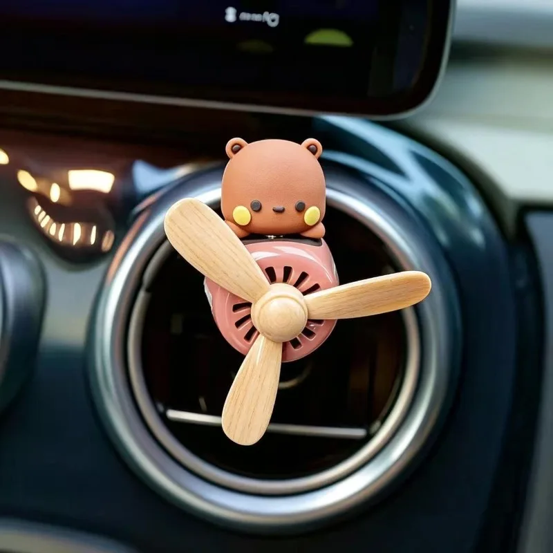 Hot Cartoon Bubu Yier Figure Air Airplane Pilot Car Air Freshener Aroma Vent Clip Perfume Ornament Fragrant Diffuser Accessory - view 3