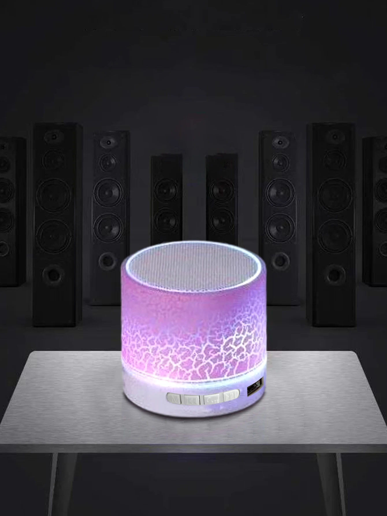 Bluetooth speaker, mobile phone and computer card-inserting subwoofer, mini wireless outdoor crack-resistant small audio system