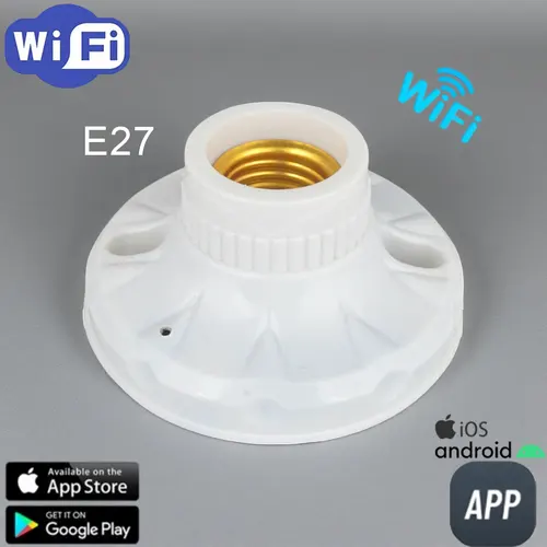 Imagen 1 del producto Portalámparas E27 multifuncional, casquillo multifuncional, control WIFI. Admite teléfonos iOS y Android.