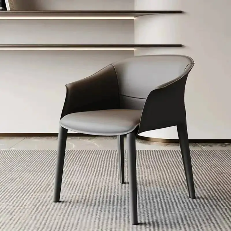 كراسي طعام حديثة مريحة فاخرة منجدة كراسي طعام خارجية جميلة تصميم كراسي أوروبية عصرية أثاث منزلي #5