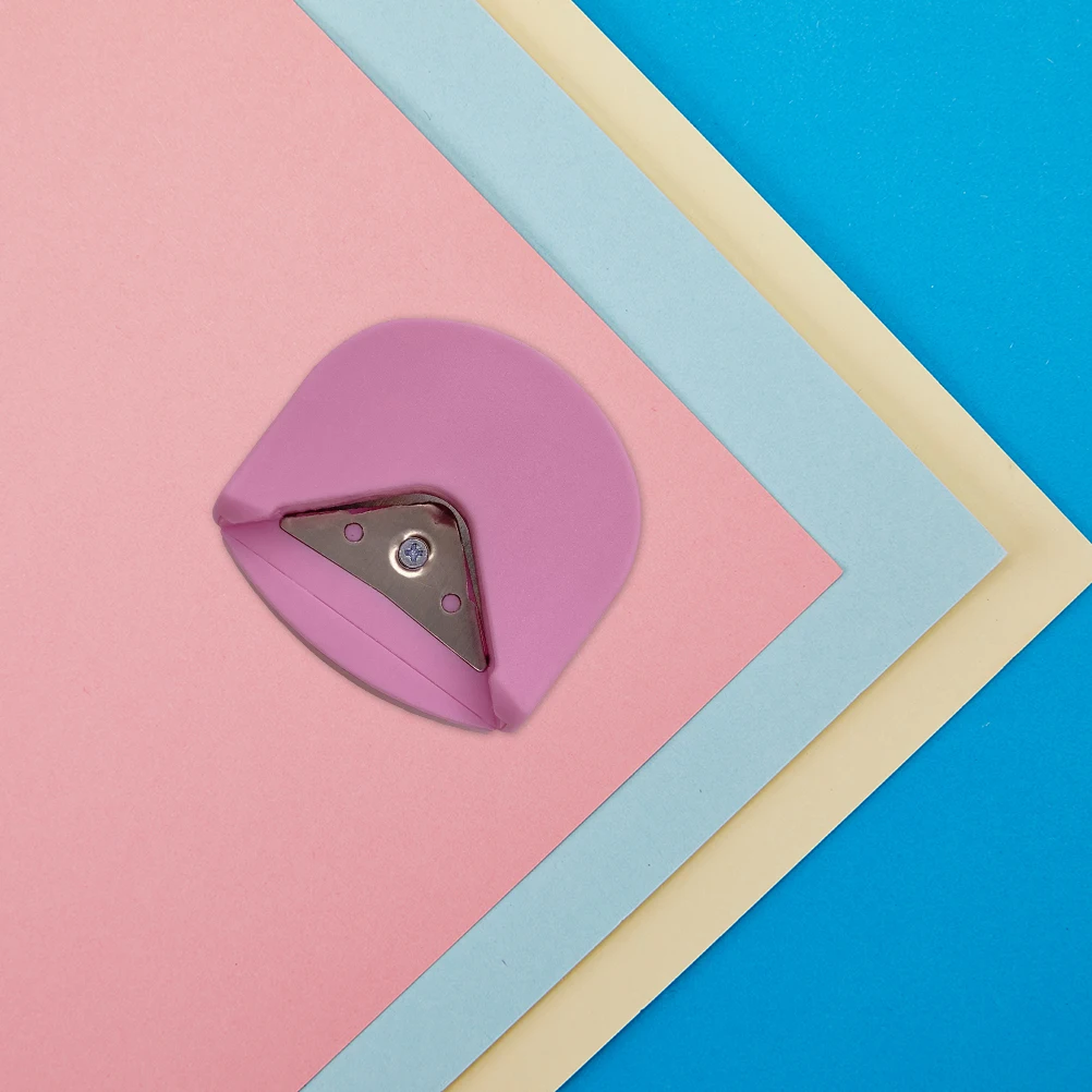 2pcs For Diy Making Portable Paper Punch Craft Tool No Rust Corner Rounder Plastic Picture Trimmer Stationery