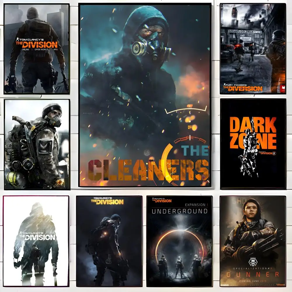 Action Shooter GameT-Tom Clancy's The Division 2 Poster Wall Art Print Poster Decorative Mural Home Decor Gift Unframed