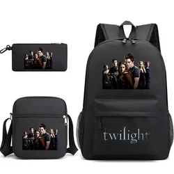 3pcs Twilight Bookbag Kids Backpack Student Boys Girls School bags Shoulder Bag Set Daily Backpacks Mochilas