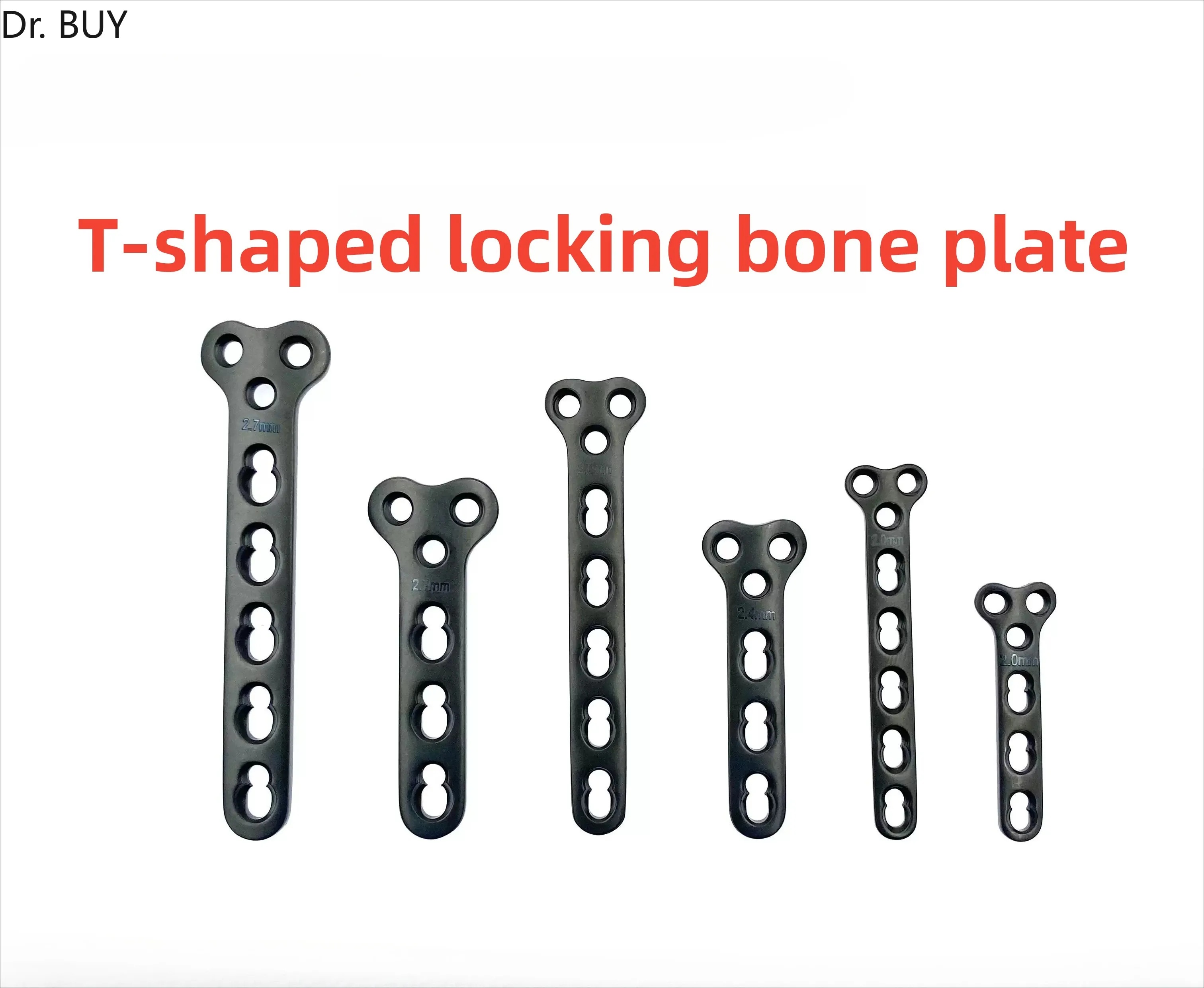 T-shaped Pure Titanium Alloy AO Locking Pressurized Bone Plate, Steel Plate, Pet Orthopedic Surgery Fracture, Small Animal