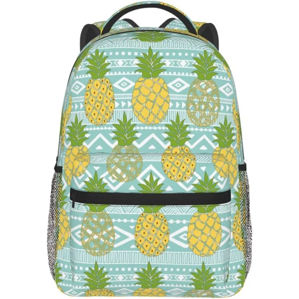 Aztec Pineapple Lightweight Laptop Backpack Lightweight Multipurpose Travel Casual Daypack Unisex College Backapcks for Men Wome