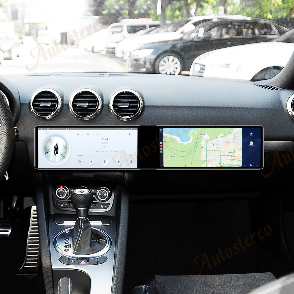 25 Inch Dual Screen For Audi TT 2008-2014 Android 14 Carplay Car GPS Navigation Multimedia Player Media Car Radio Auto Stereo