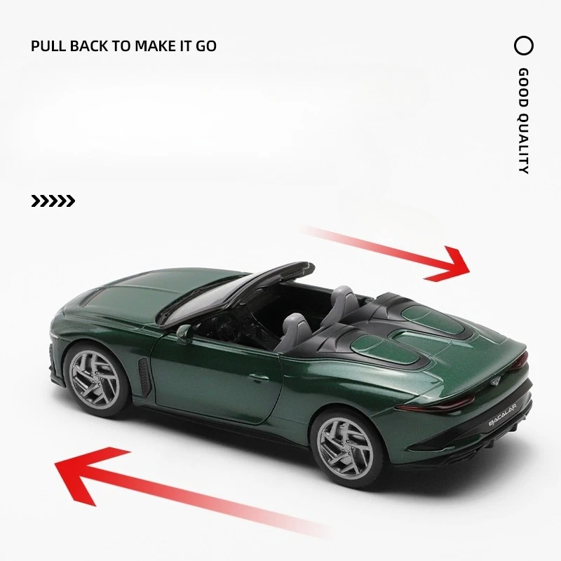 CCA 1:32 Mulliner Bacalar รถกีฬารถรุ่นดึงกลับเสียงและโลหะของเล่นเด็กของขวัญ