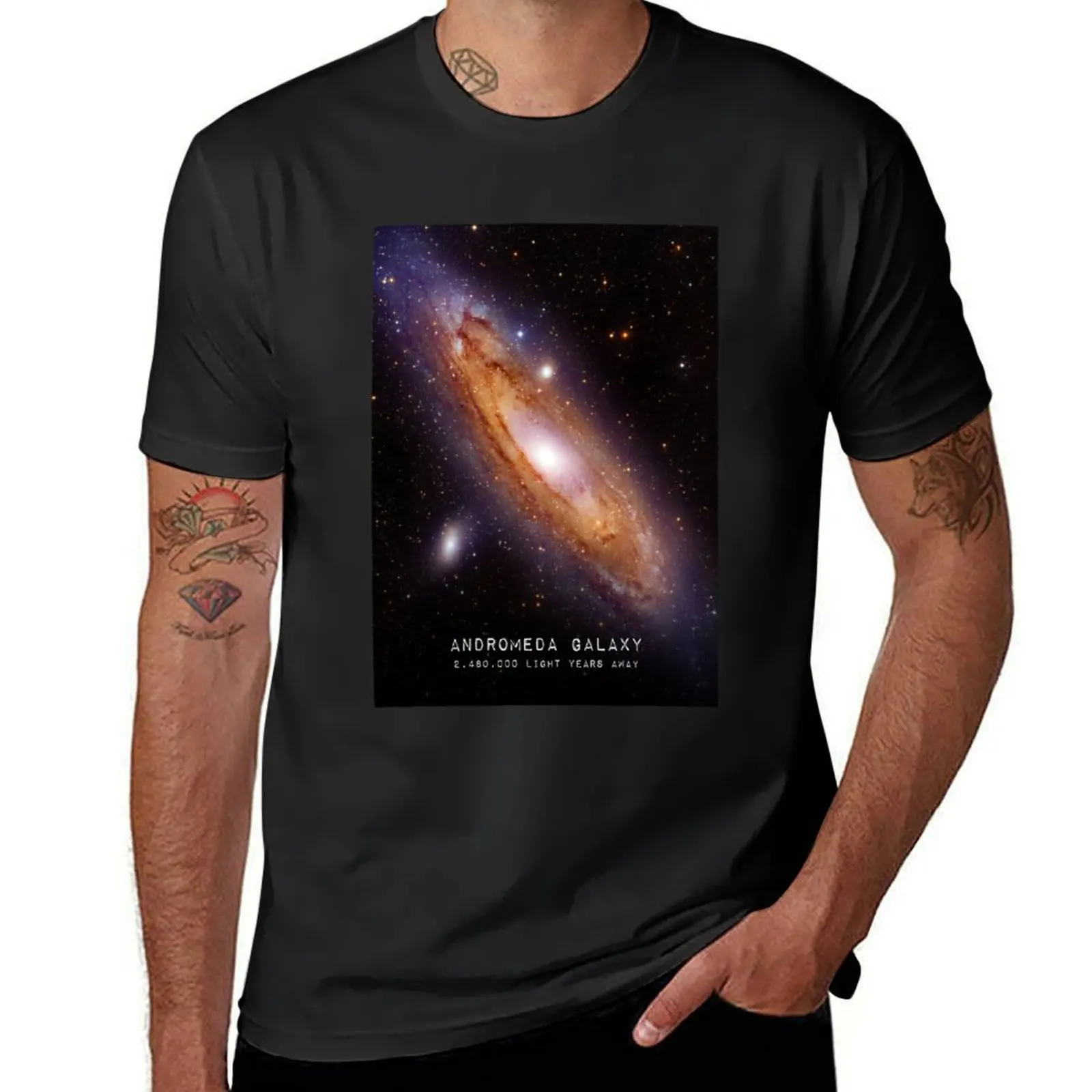 Andromeda Galaxy T-Shirt summer clothes plain t shirts for men