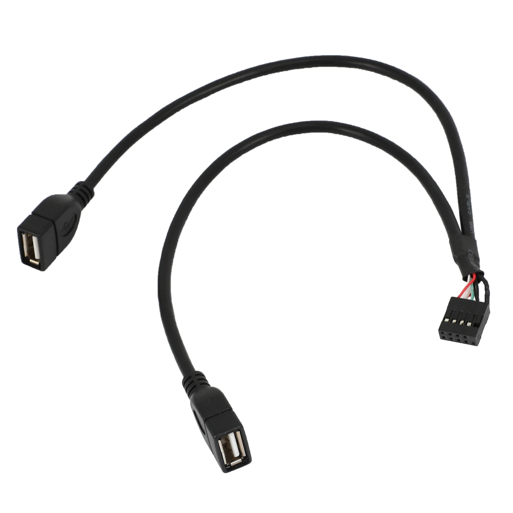 30 CM 10 Pinos Placa-mãe Cabeçalho Fêmea para 2 Portas Dual USB 2.0 Macho Adaptador Dupont Y Splitter Cable (10Pin/2AM)