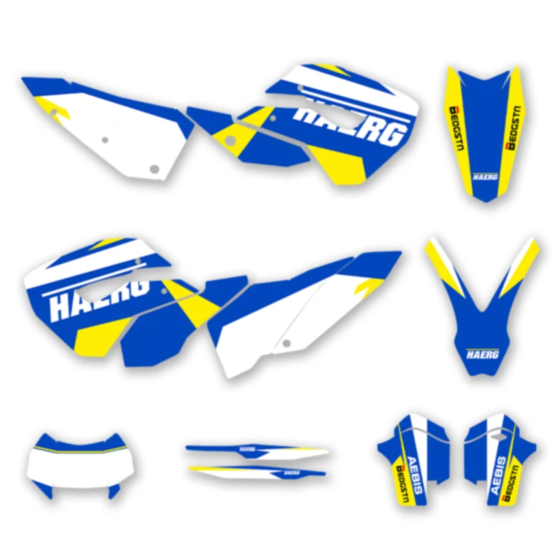 

SPACE Motorcycle Graphics Decal Stickers Kits for Husaberg TE 2011 2012 Number Name Background Custom