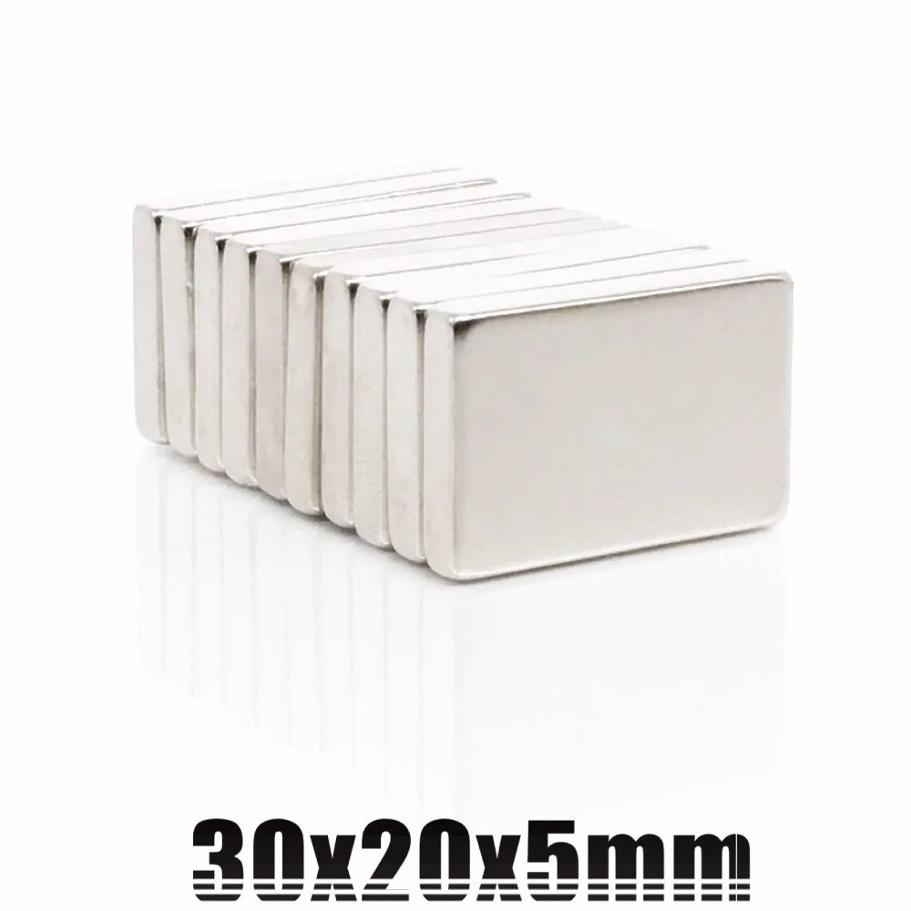 

2/5/10/20Pcs 30*20*5 Cuboid Block 30x20x5 mm Super Strong N35 high quality Rare Earth magnets Neodymium Magnet 30mm*20mm*5mm