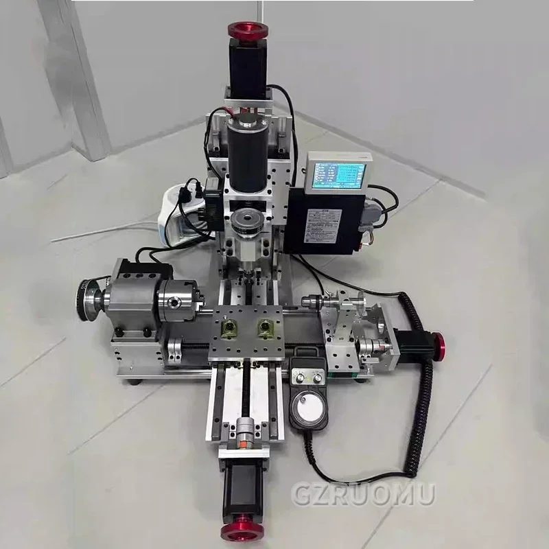 CNC Turn Milling Drill Integrated Numerical Control Turning CNC Milling and Drilling Integrated CNC Lathe With 750w Servo Motor