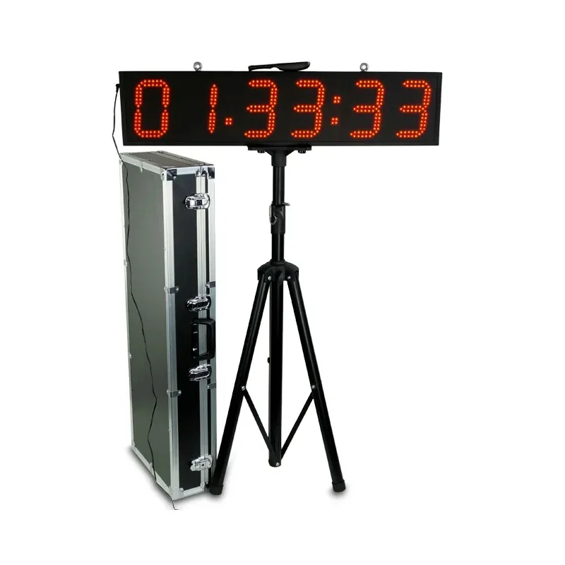 Por 6 Inch LED Sports Timing Clock for Outdoor Sports Waterproof Countdown Up Timer with Remote Control
