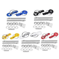Universal Down Hood Lock Pins Stainless Steel Bonnet Hood Pin Lock Kit Fit ALL Racing Speed Black Red Blue Gold Silver