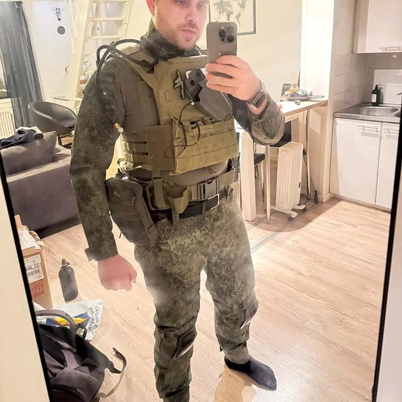 جديد الرجال بدلة التخييم الادسنس في الهواء الطلق ملابس الصيد الألوان SWAT الاعتداء قمصان البضائع السراويل الرجال الجيش الزي الرسمي متعدد حدبة