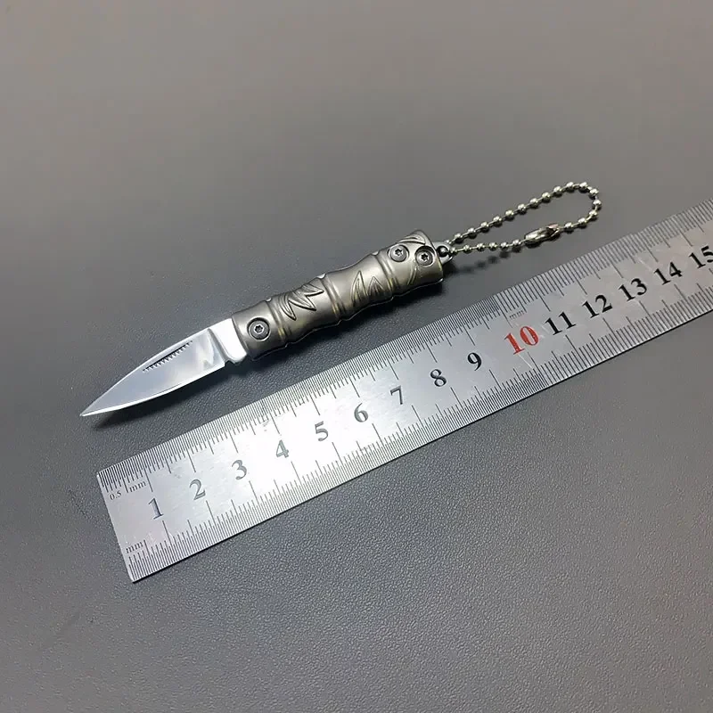 Cuchillo plegable mini acero inoxidable mango aleación zinc - imagen 2
