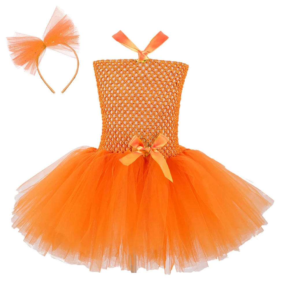 Children Rainbow Sleeveless Pastel Mesh Tutu Dress Kid Colorful Fashion Fresh Skirt Holiday Party Dress Up Daily Casual Clothing