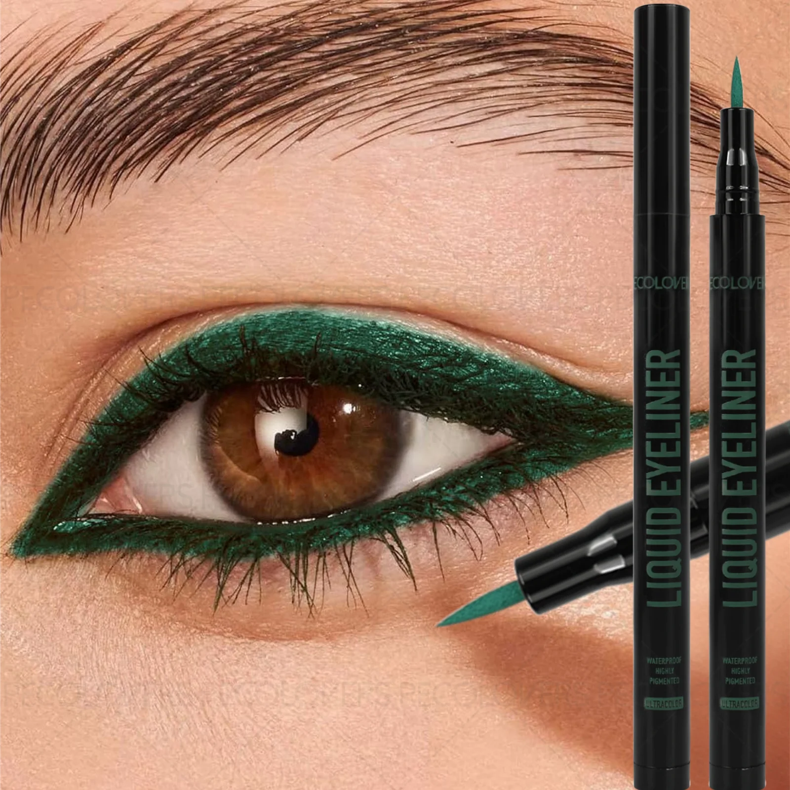 1PC mehrfarbiger mattierter Eyeliner, präzises Gleiten, ultrafeine Spitze, wasserdicht und schweißfest, Farbsättigung, Augen-Make-up-Werkzeug