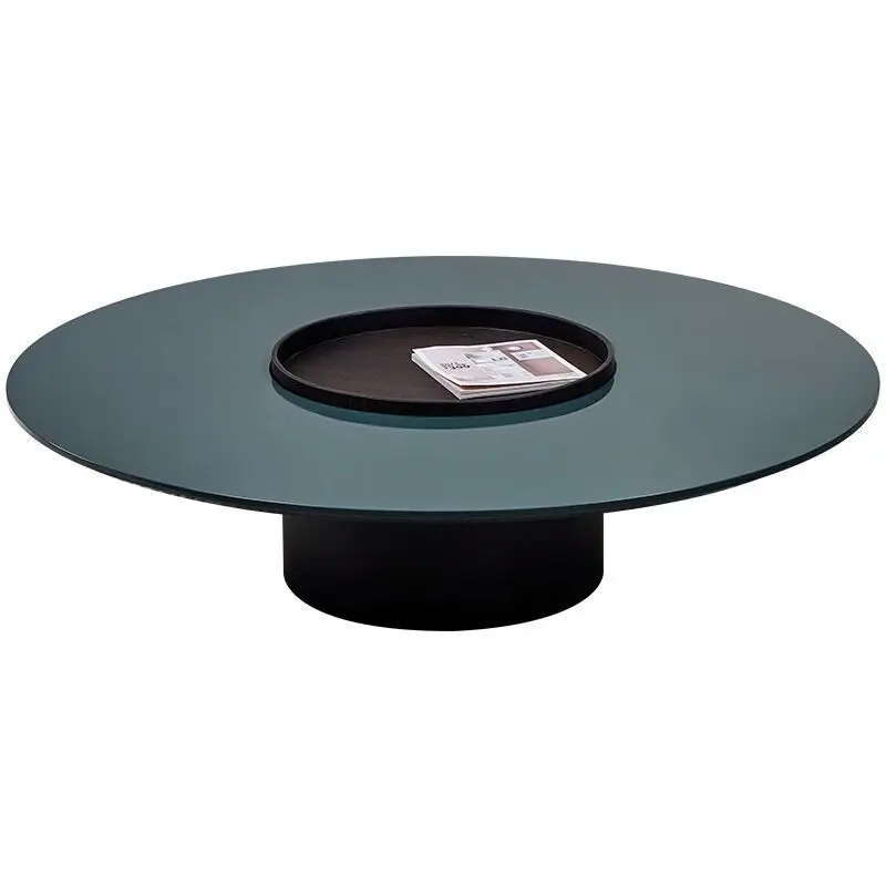 Dark green painted coffee table Italian personalized coffee table modern simple round coffee table