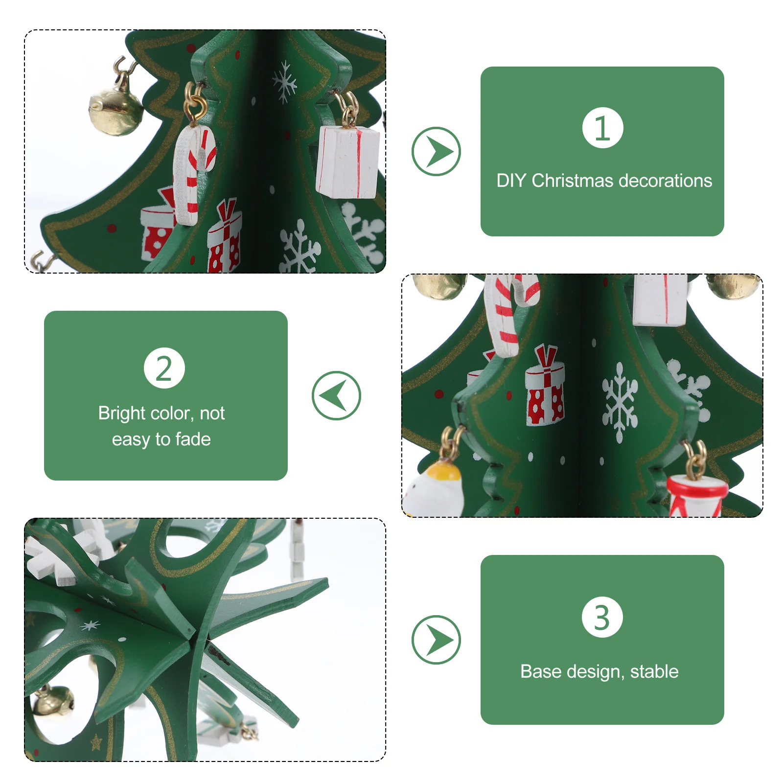 

Mini Wooden Christmas Tree Decor Festive Tabletop Xmas Ornament For Home Window Display Artificial Tree Xmas Crafts