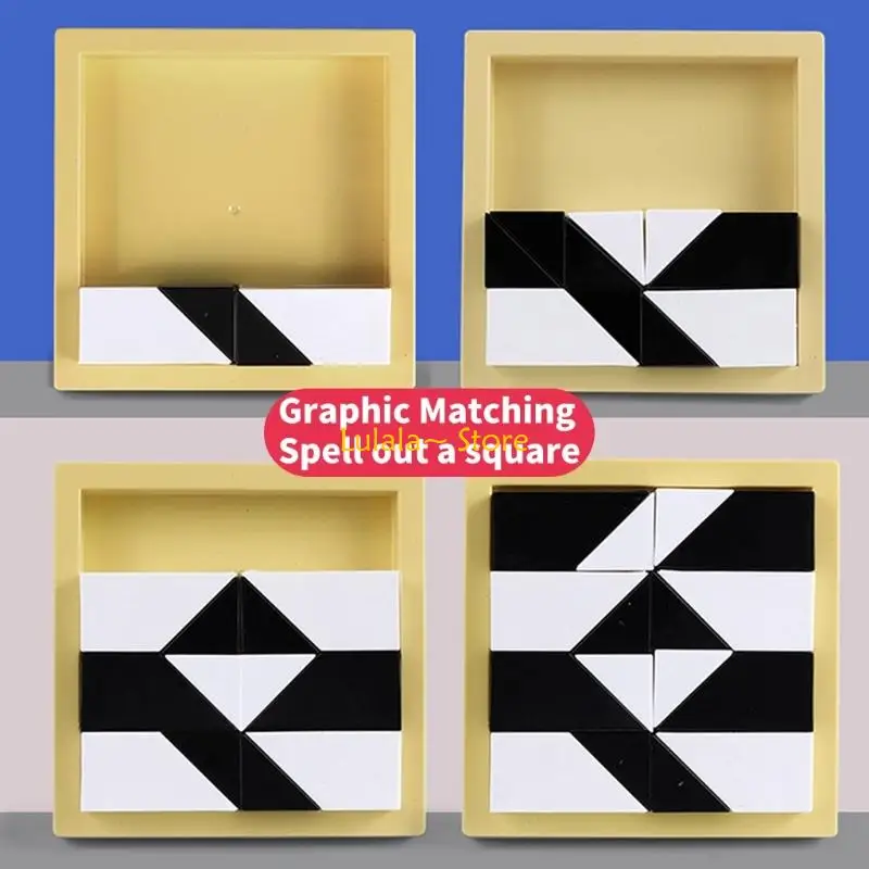 

Y4QA Educational Wooden Puzzle Block Set Toy For Brain Development Space Thinking Toy