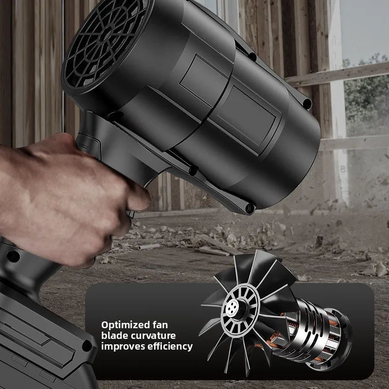 شاحن عاصفة لبطارية الليثيوم اللاسلكية، مجفف شعر عالي الطاقة، منفاخ أوراق الشجر، مجمع الغبار، منفاخ قوي