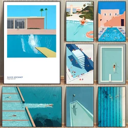 Abstract Inspiring Poster Expand Comfort Zone Swimming Pool Canvas Paintings Wall Art Print Pictures Office Home Decorative