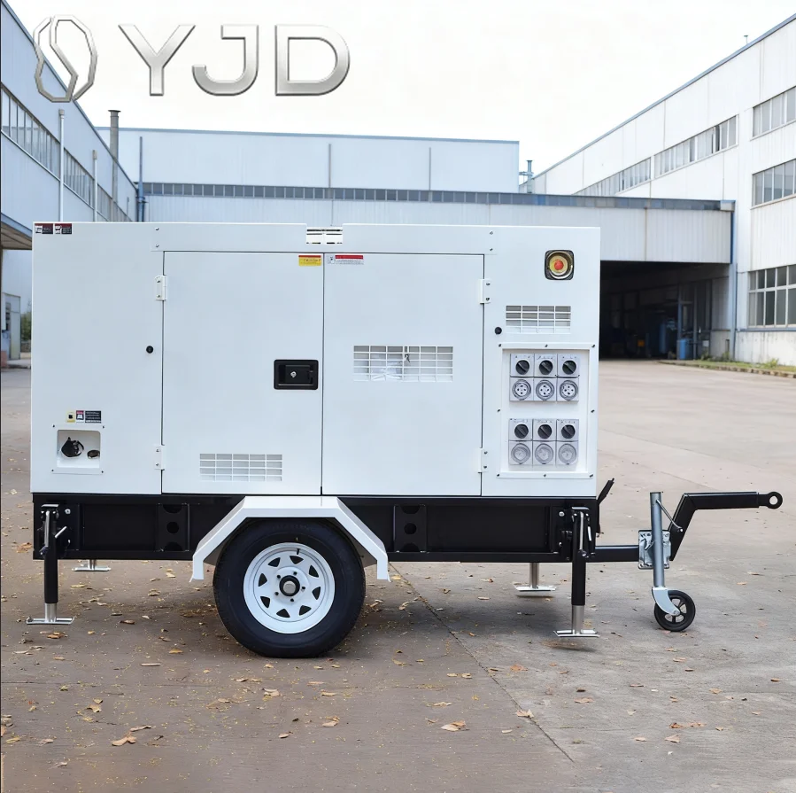 DYJD Powered for 100KVA 80KW Auto Silent Type Mobile Diesel Generator 50/60Hz 1500RPM Water Cooled Engine Stamford Alternator