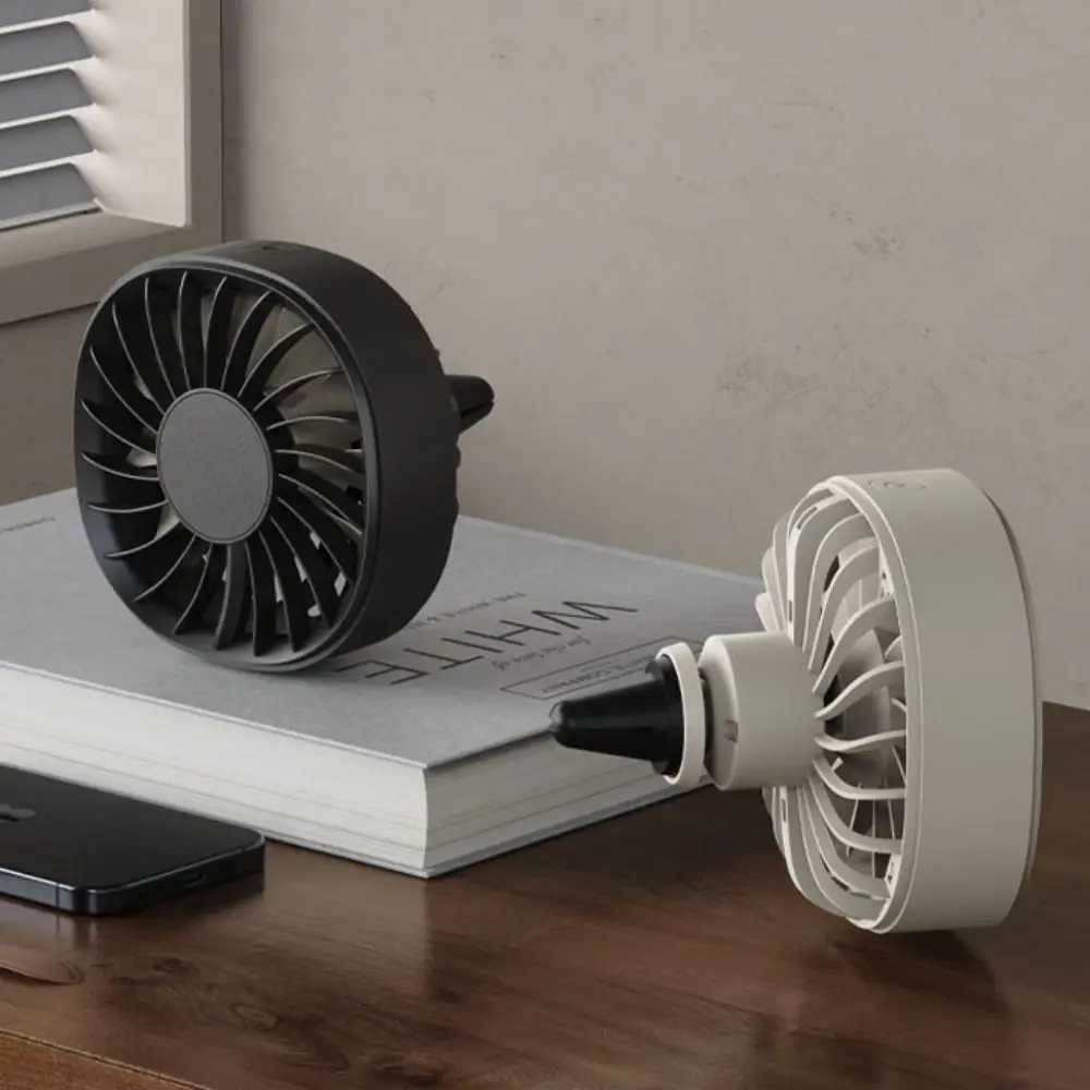 

Мини-автомобильный вентилятор USB-разъем Красочный окружающий свет Турбо-вентилятор 3-скоростной скорость ветра Стереоскопический вращающийся воздуховыпускной отверстие Электрический вентилятор внедорожник