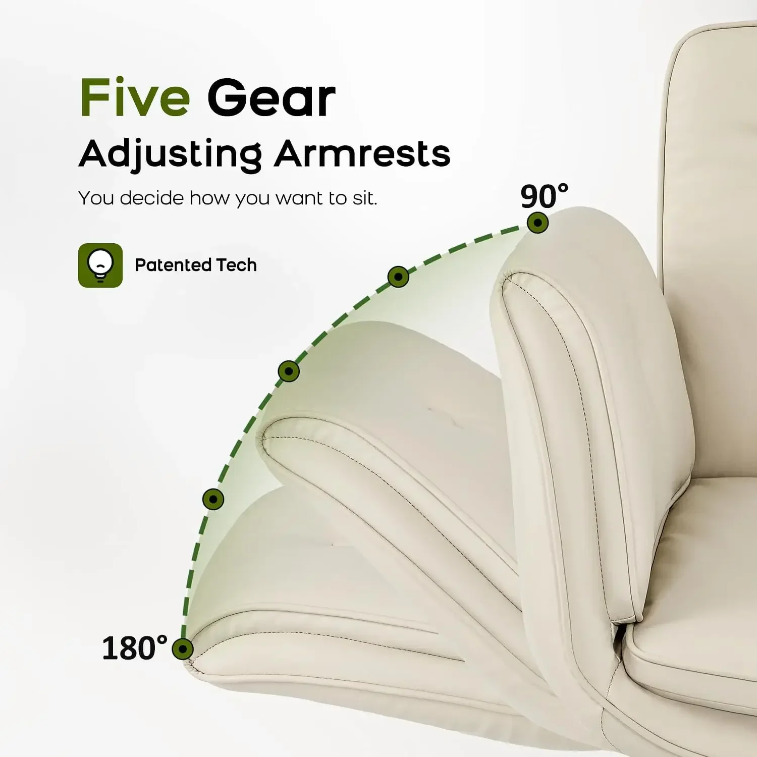 [شحن مجاني، وصول جديد! ] كرسي متقاطع مع مساند للذراعين وعجلات، كرسي زينة من جلد البولي يوريثان، شركة دوارة مريحة قابلة للتعديل