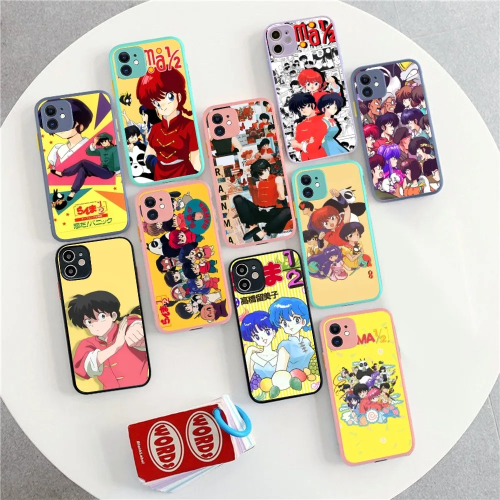 Ranma 1 2 Anime Phone Case For IPhone 14 X XR XS 7 8 Plus 11 12 13 Pro MAX 13mini Matte Shockproof Case